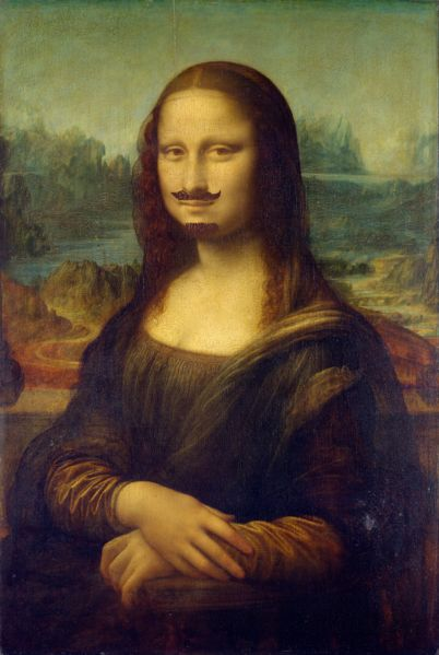 Mona Lisa with mustache